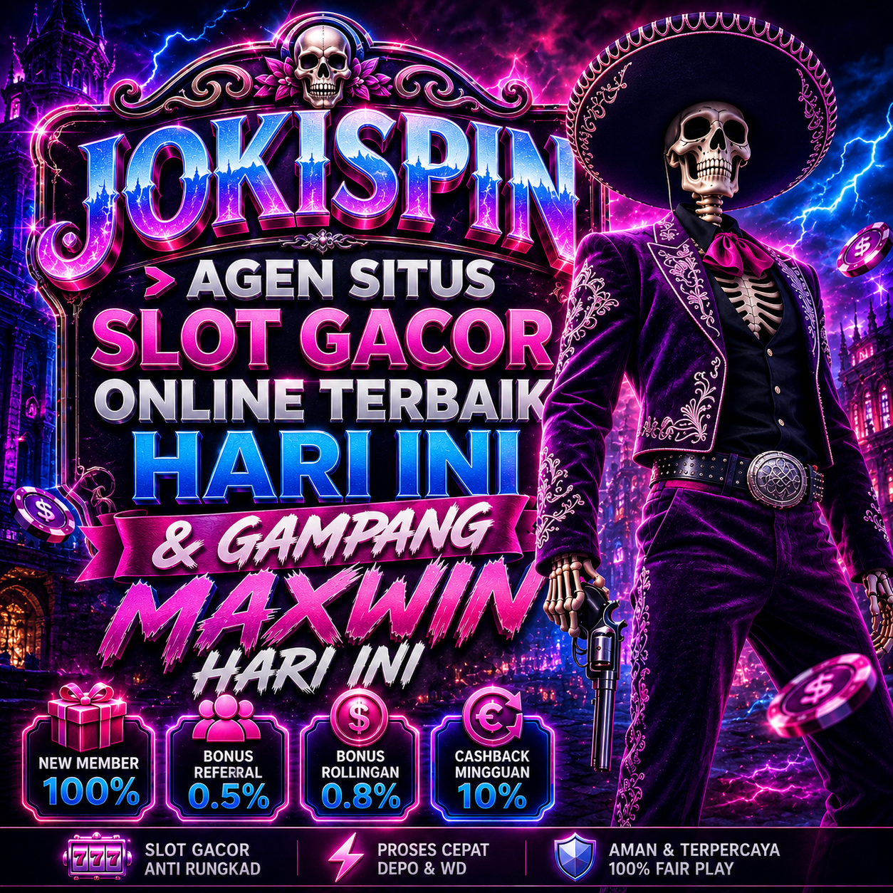 JOKISPIN > Agen Situs Slot Gacor Online Terbaik Hari Ini & Gampang Maxwin Hari Ini
