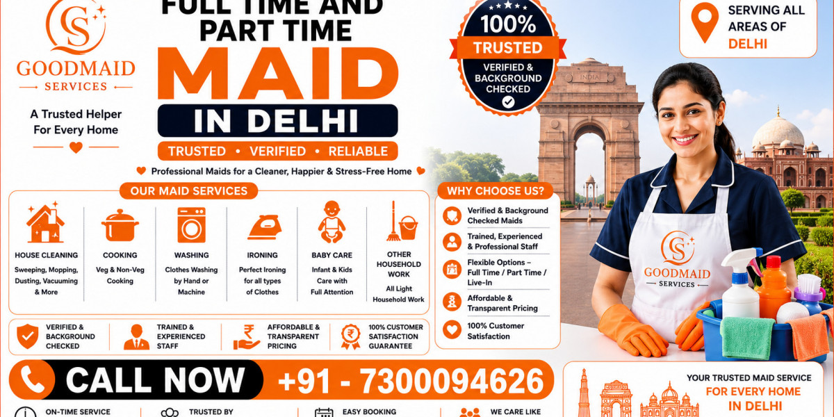 Full Time and Part Time Maid In Delhi for Daily Home Support
